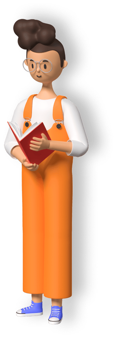 girl with book